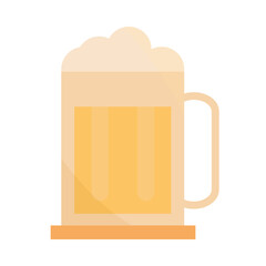 Canvas Print - beer mug drink beverage in cartoon flat icon