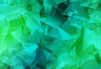 Light Green vector abstract mosaic background.