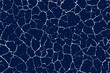 Cracks seamless pattern. Blue background. Crack marble texture. Abstract grunge urban effect. Contemporary cracked texture. Modern stylish crackle design for prints. Distressed cracking. Vector