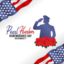 Vector Graphic Of Pearl Harbor Remembrance Day Good For Pearl Harbor Remembrance Day Celebration. Flat Design. Flyer Design.flat Illustration.
