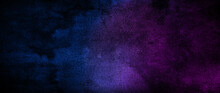 Dark Blue And Purple Concrete Textured Background.