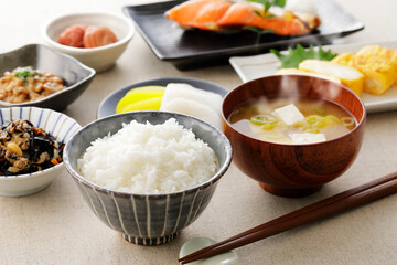 Canvas Print - 日本の朝食イメージ(和食)　Japanese traditional breakfast