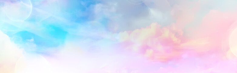 Wall Mural - clouds watercolor tint, pink clouds gradient background sky, atmosphere air freedom