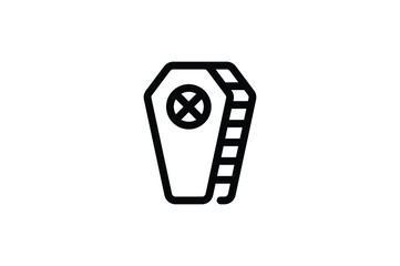 Sticker - Wild West Outline Icon - Coffin