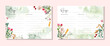 © wulano - recipe card with rustic floral garden watercolor