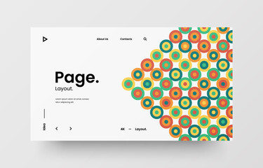 Wall Mural - website screen for responsive web design project development. abstract geometric pattern banner. cor