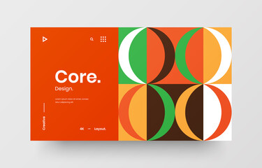 Wall Mural - website screen for responsive web design project development. abstract geometric pattern banner. cor