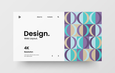 Wall Mural - website screen for responsive web design project development. abstract geometric pattern banner. cor
