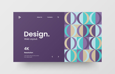 Wall Mural - website screen for responsive web design project development. abstract geometric pattern banner. cor