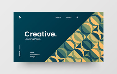 Wall Mural - website screen for responsive web design project development. abstract geometric pattern banner. cor
