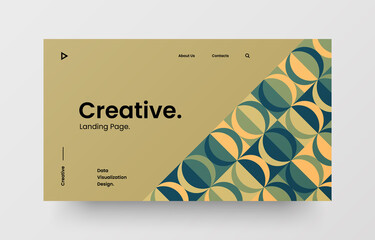 Wall Mural - website screen for responsive web design project development. abstract geometric pattern banner. cor