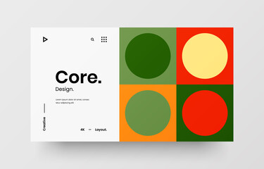 Wall Mural - website screen for responsive web design project development. abstract geometric pattern banner. cor