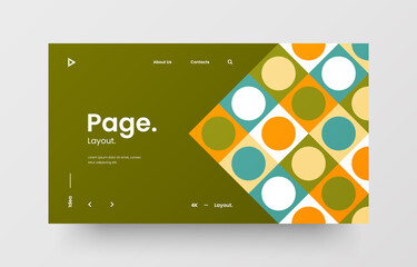 Wall Mural - website screen for responsive web design project development. abstract geometric pattern banner. cor