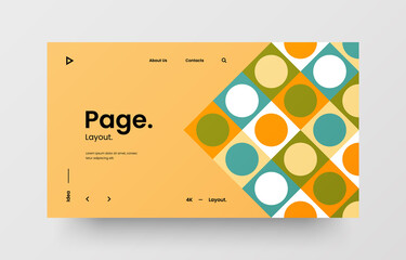 Wall Mural - website screen for responsive web design project development. abstract geometric pattern banner. cor