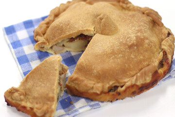 salted torat of meat and vegetables sa panada from sardinia