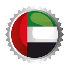 Sticker - Uae national day seal stamp design, arab spirit and holiday theme Vector illustration