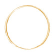 gold brush round frame banners on white background 