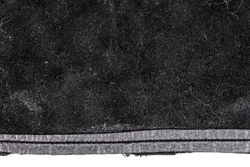 Piece of black leather, back side