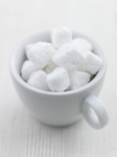 Cup Of White Sugar Lumps