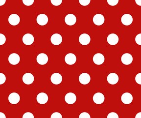 vintage polka dots white and red pattern, colorful background - vector abstract background