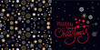 Merry Christmas hand drawn lettering. Xmas cursive calligraphy. Christmas lettering with golden stars. Banner, postcard, poster design element. vector illustration EPS10