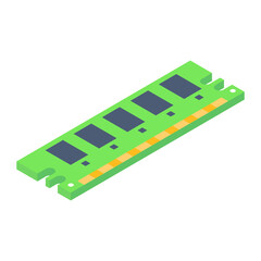 trendy vector style of a ram, random access memory