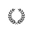 Circle laurel wreath isolated on white background. Award icon. Symbol of victory. Vector