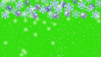 Wall Mural - Christmas and New Year winter holiday seamless animation with Alpha channel