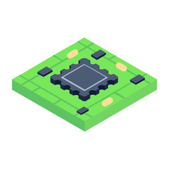 
Trendy vector style of a RAM, random access memory 
