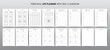 Vector template for personal life planner with 2021 calendar