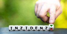 Symbol For A Decreasing Incidence Rate ("inzidenz" In German) During The Corona Crisis.