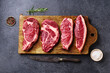 © Foodlovers - Variety of fresh Black Angus Prime raw beef steaks