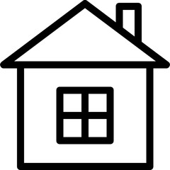 Canvas Print - 
Cottage Vector Line Icon
