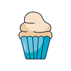 Poster - cupcake icon image, flat style