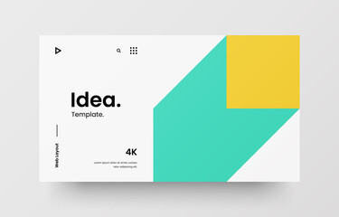 Wall Mural - website screen for responsive web design project development. abstract geometric pattern banner. cor