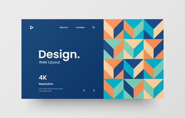 Wall Mural - website screen for responsive web design project development. abstract geometric pattern banner. cor