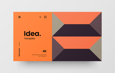Wall Mural - website screen for responsive web design project development. abstract geometric pattern banner. cor
