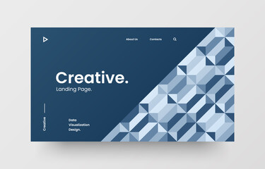 Wall Mural - website screen for responsive web design project development. abstract geometric pattern banner. cor
