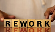 Alphabet Letter Block In Word Rework On Wood Background