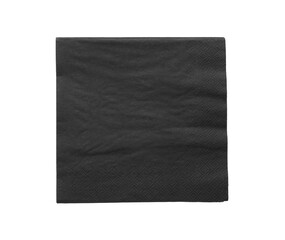 Wall Mural - Black clean paper tissue isolated on white, top view