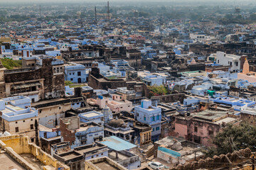 Wall Mural - Aerial view of Bundi, Rajasthan state, India