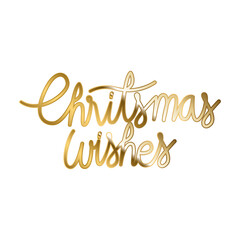 Wall Mural - christmas wishes in gold leterring