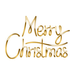 Wall Mural - merry christmas lettering over white background