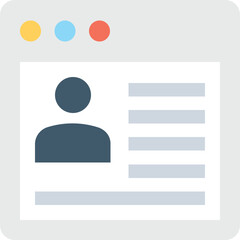 Wall Mural - website flat vector icon