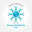 vector graphic of international human solidarity day good for international human solidarity day celebration. flat design. flyer design.flat illustration.