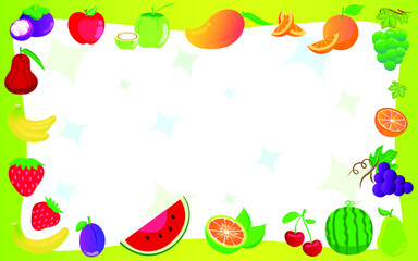  frame fruits vector