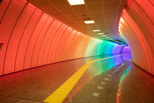 Multicolored Subway Corridor