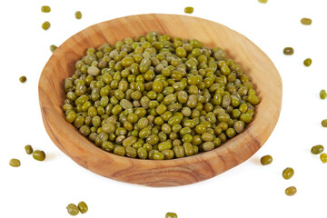 Sticker - mung beans isolated on white background