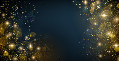 Wall Mural - holiday abstract shiny color gold design element