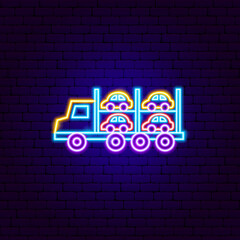 Sticker - Car Transport Trailer Neon Sign